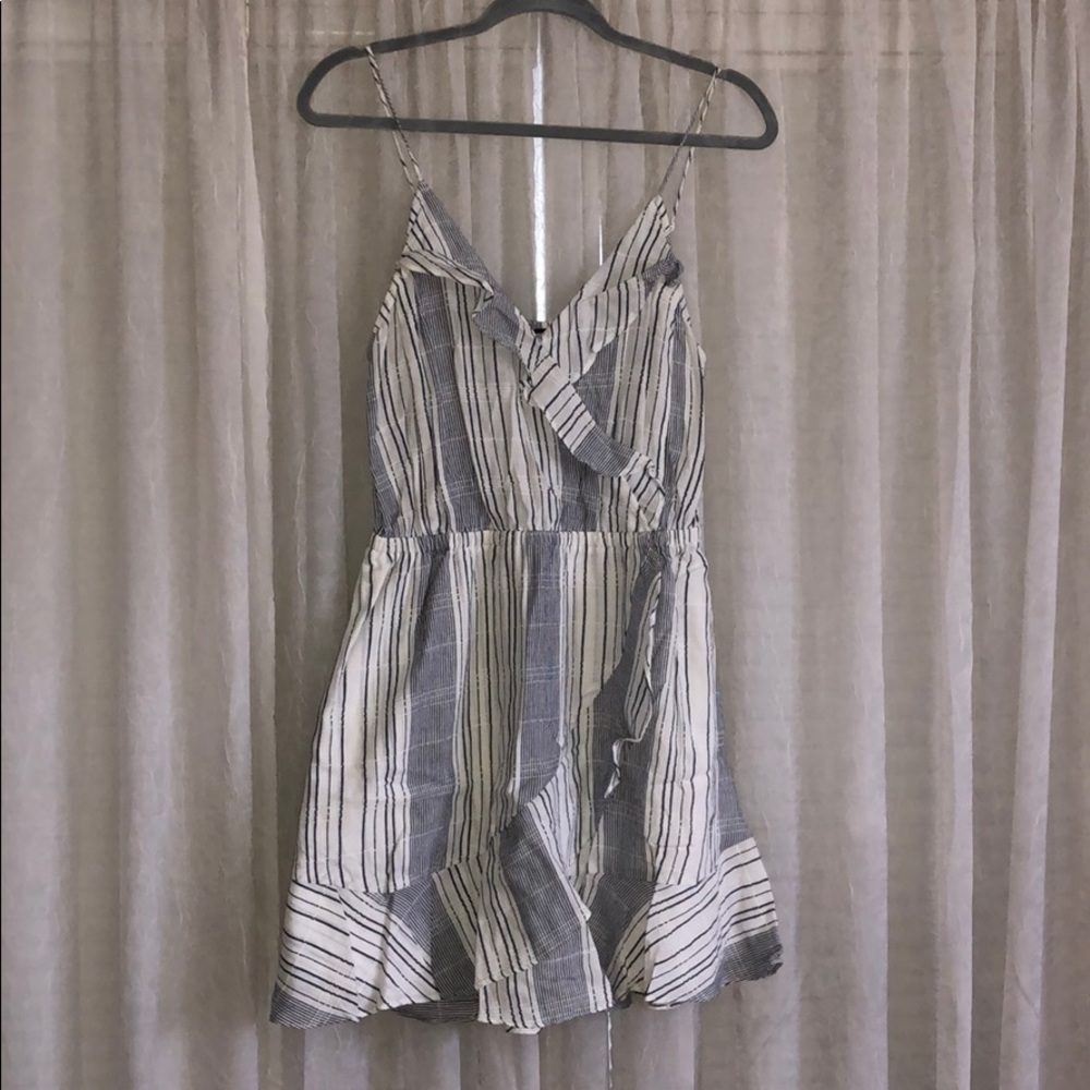Blue and white stripped sun dress NWOT